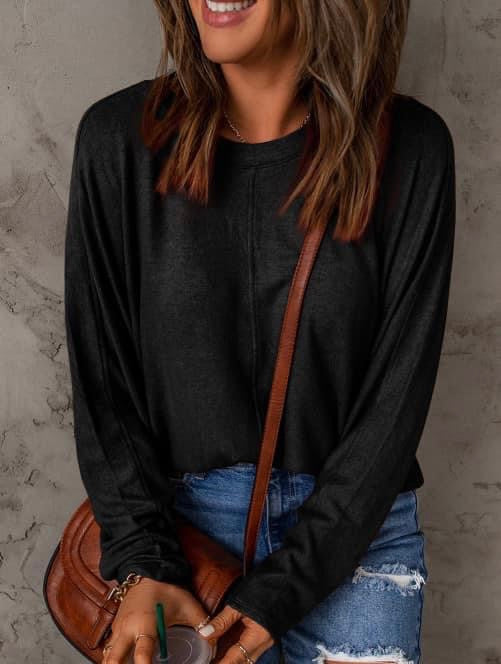 Black Long Sleeve Top