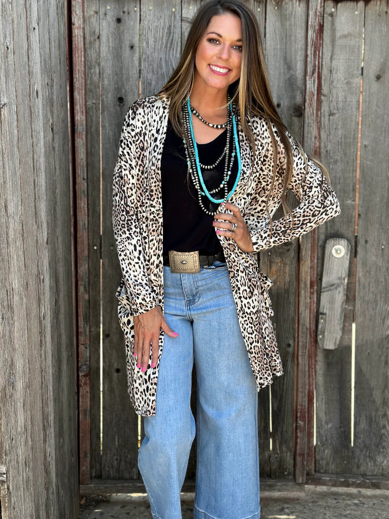 Lilly Leopard Print Cardigan