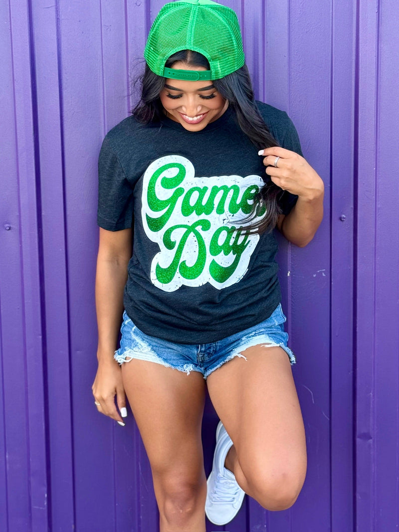 Big Game Day Retro Glitter Tee