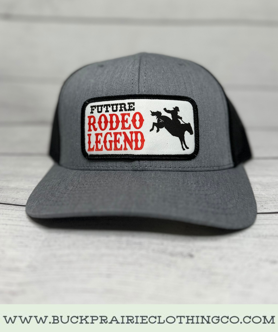 Future Rodeo Legend - Youth Trucker Hat - Black/Gray