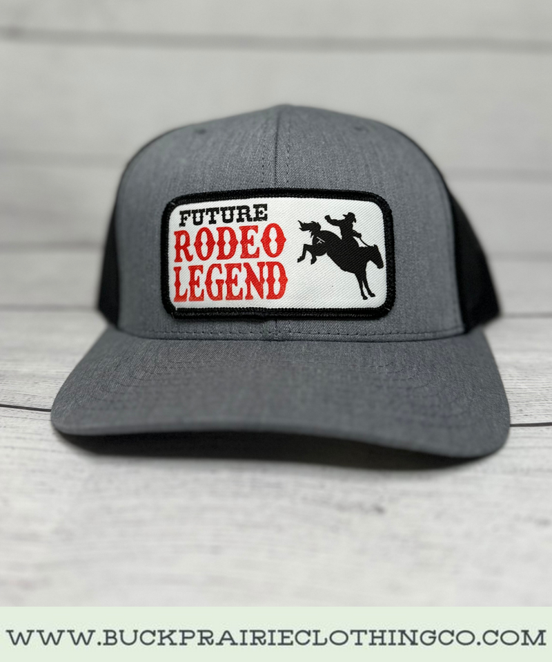 Future Rodeo Legend - Youth Trucker Hat - Black/Gray