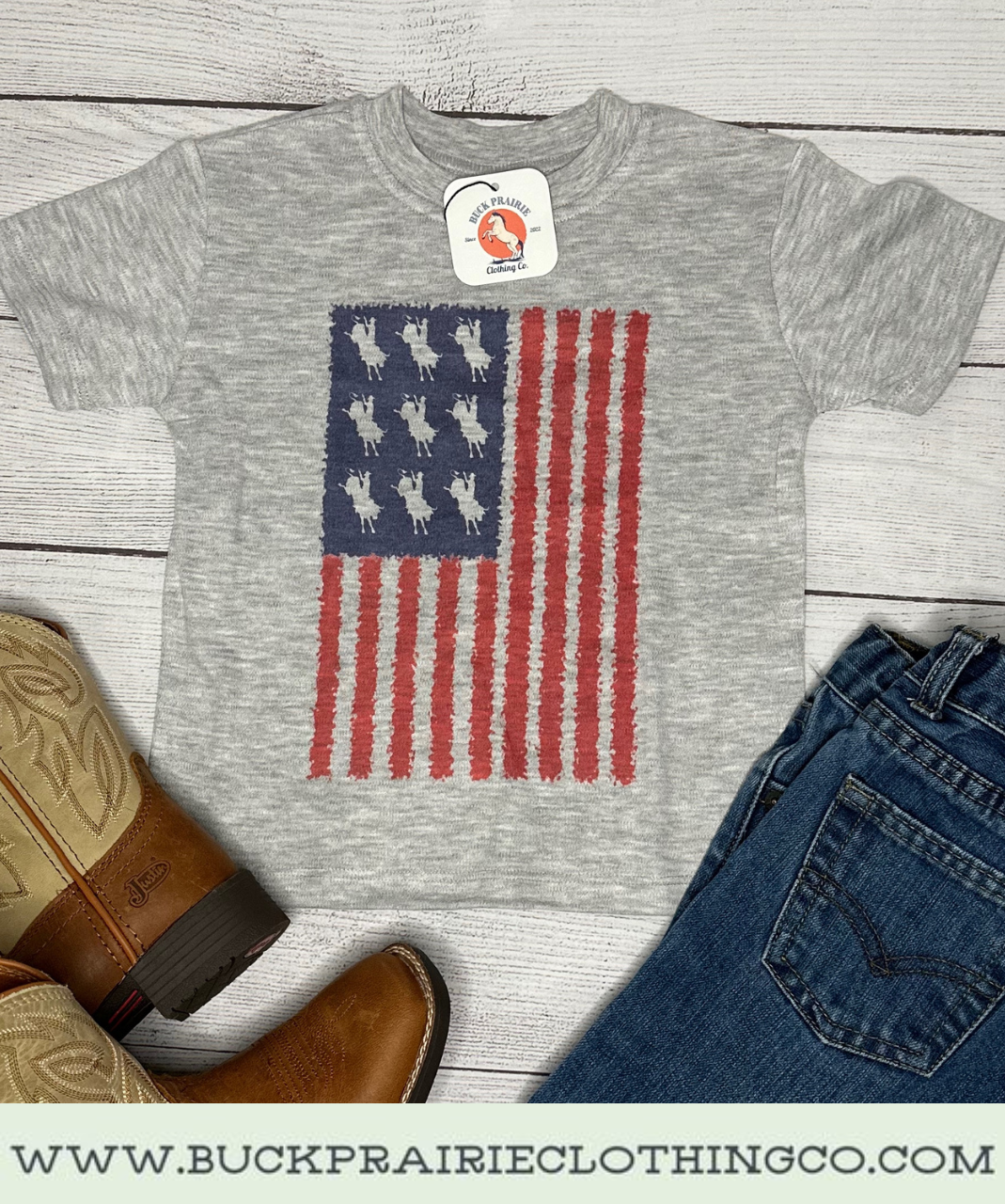 USA Flag Bull Tee