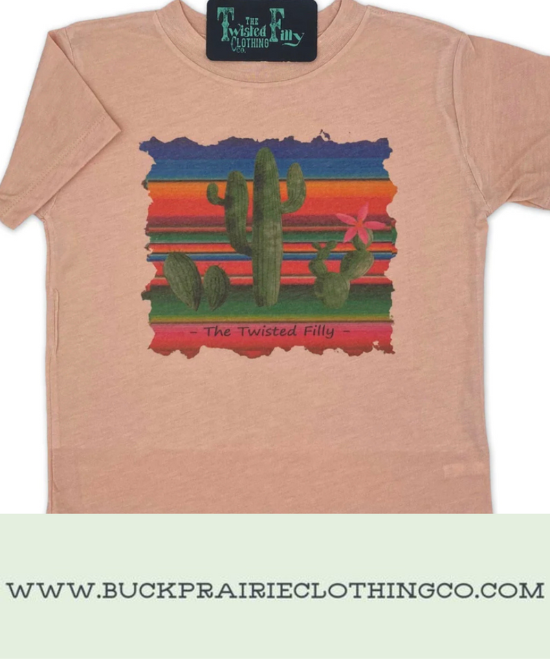 Serape Cactus with Flower Tee