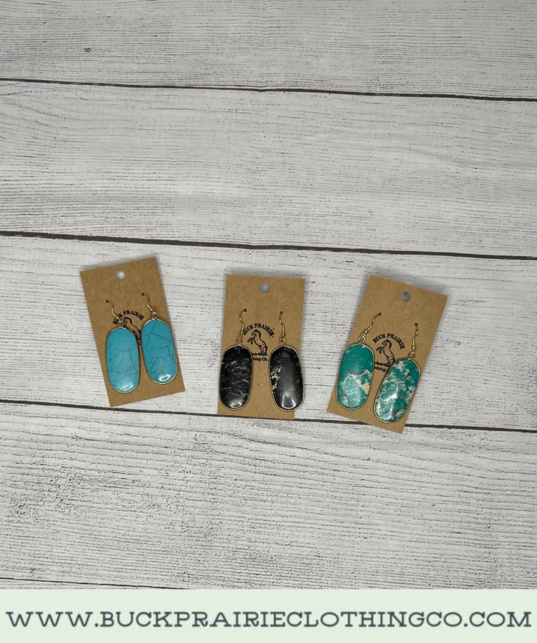 Natural Stone Dangle Earrings